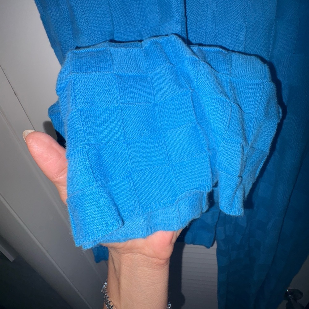 ASOS Blue Textured Pants - Picture 3 of 5